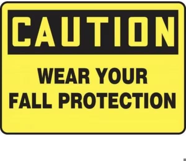OSHA DANGER SAFETY SIGN FALL, Mfr: MFPR108XT-A