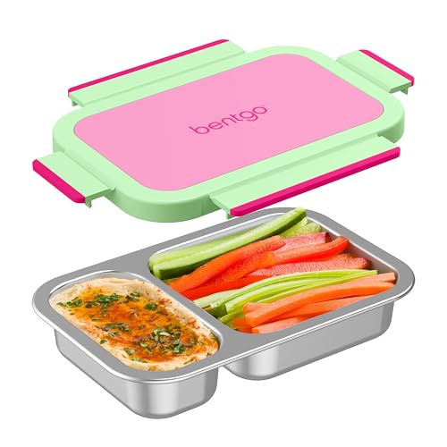 Image of Bentgo Stainless Steel Snack Box, Leak-Proof, 2 Compartments, 2-Cup Capacity