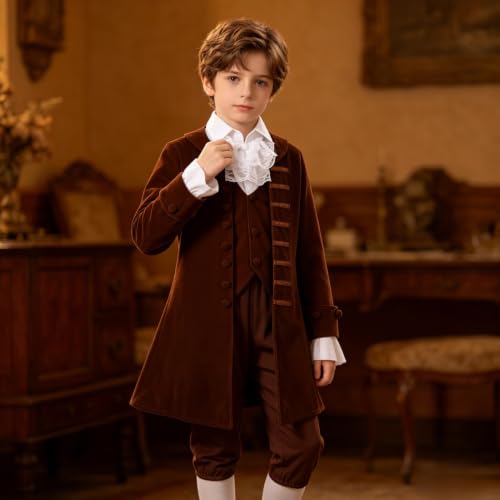 Disfraz Colonial Benjamin Franklin para Niños 7-8 Años miniatura 5