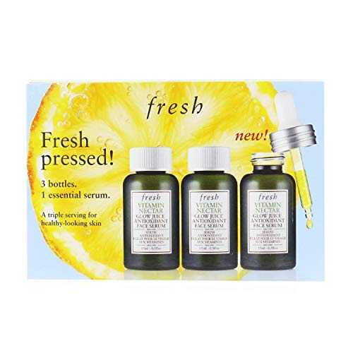 fresh Vitamin Nectar Glow Juice Antioxidant Face Serum 15 ml / 0.5 fl. oz x 3 bottles in a box