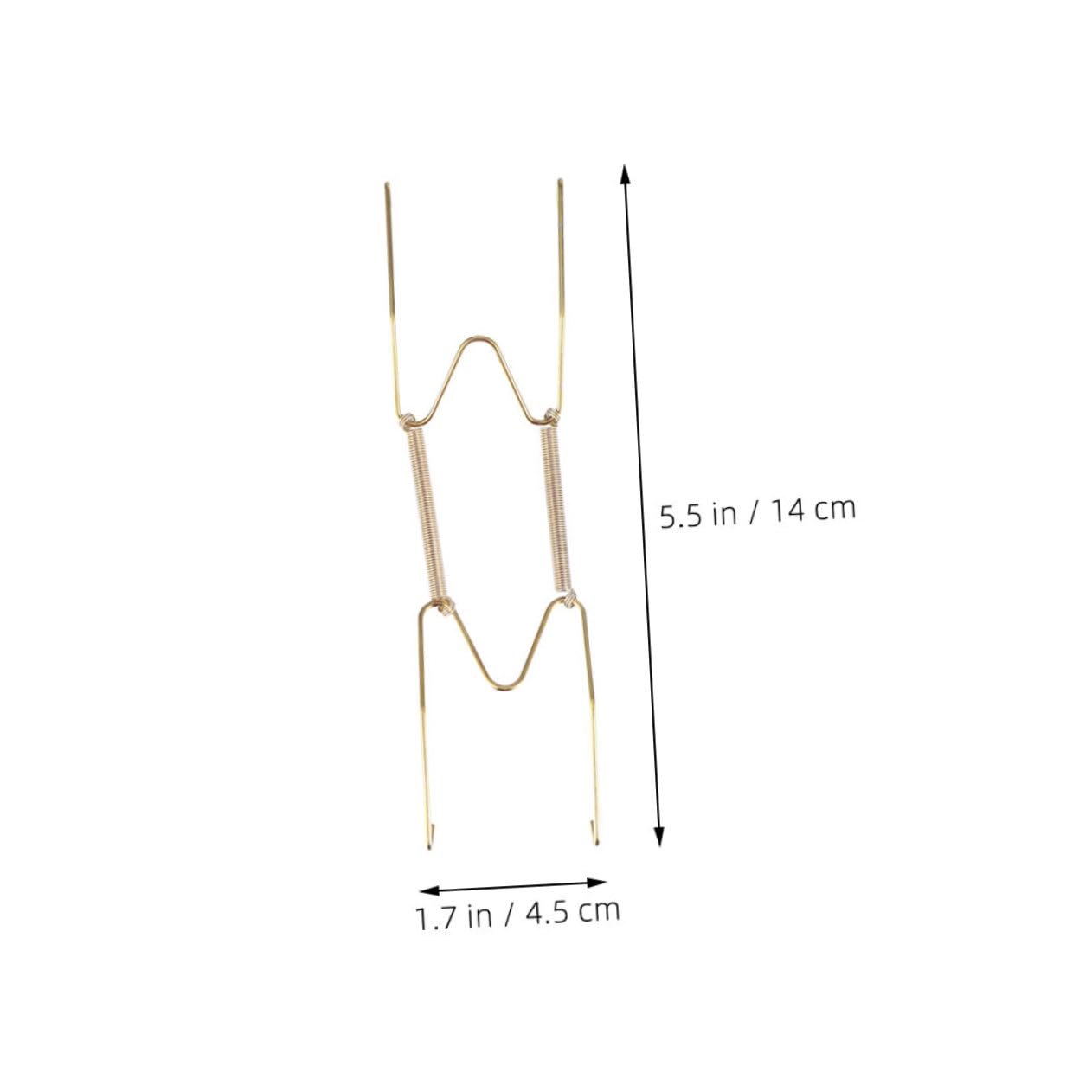 Cabilock Chic W-Shape Decorative Plate Holders 8 Pack of Vintage Steel Invisible Wall Mount Plate Hangers for Display