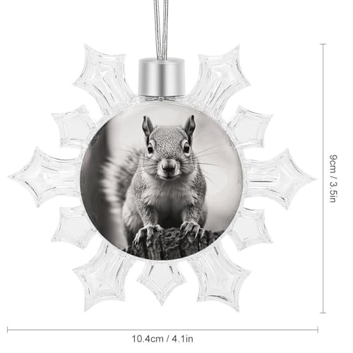 Décoration de Noël haut de gamme pendentif écureuil en aluminium 2024