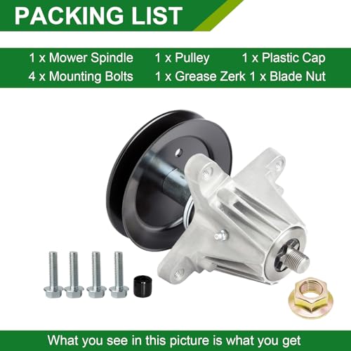 JSXDNWYJ 618-06980 918-06980 Spindle Assembly Fit 50" Deck Cub Cadet ZT1 50 XT1 50 GT50 RZT 50 L50 S50 Troy Bilt Super Mustang 50 Craftsman Z550 G8200 Zero Turn Mower Parts 1Pack by JSXDNWYJ - Used condition - Image 6