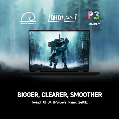 Image of msi Crosshair A16 HX 16 inch 2.5K QHD+ 240Hz Gaming Laptop - AMD Ryzen 9 8940HX, NVIDIA GeForce RTX 5070, 32GB DDR5, 1TB NVMe SSD, Wi-Fi 6E, USB-C, Windows 11 Home: Gunmetal Grey E8WGK-009US
