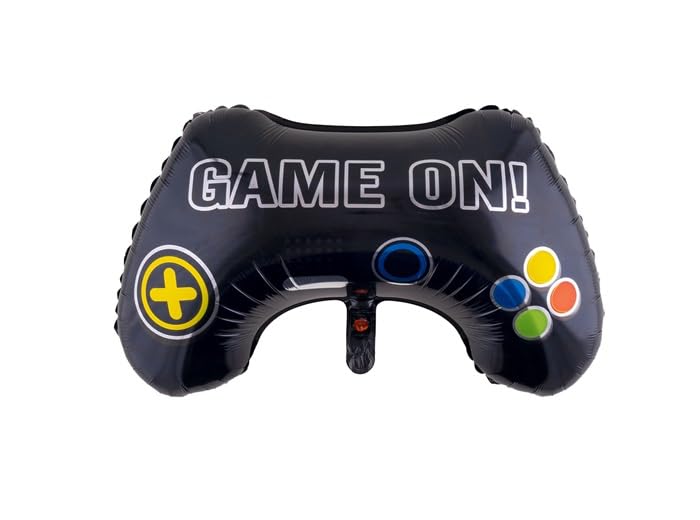 Lot de 12 - Ballon Aluminium Manette de Jeux Noir 68x41cm
