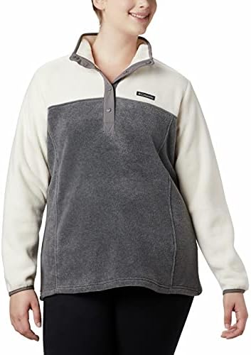 Columbia benton springs half snap fleece in grey Clearance