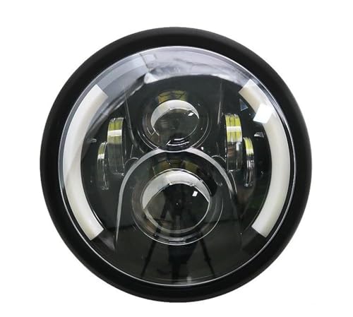 Phare LED Universel Moto 7.5 Pouces avec Optique Blanc et Ambre