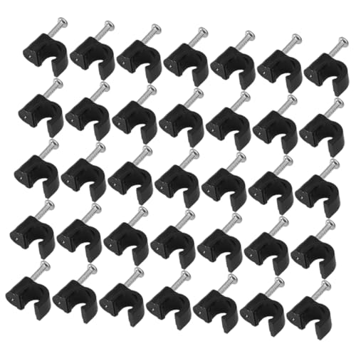 Angoily Clips De Câble à Clous 6 Mm Pour Fixation Murale Lot De 400 Pièces Clips Câbles Métalliques Noirs Support Fil Pour Gestion Et Organisation Domestiques Et Professionnels