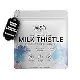 Wish Fusion Milk Thistle Liver Cleanse & Detox Supplement with Artichoke & Dandelion Complex for Liver Health & Antioxidant Support, Milk Thistle High Strength Detox 120 Vegan Capsules