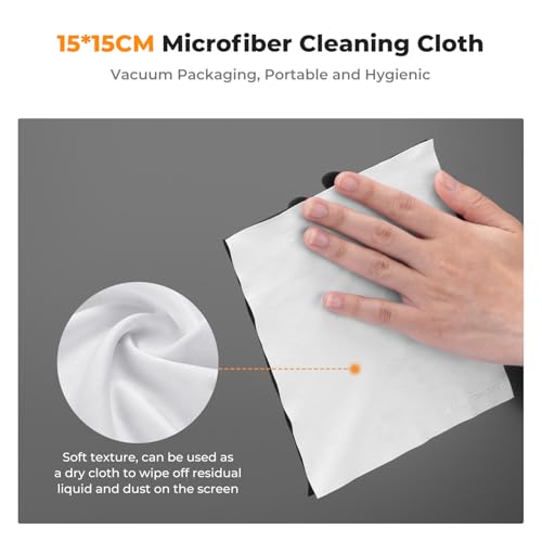 K&F CONCEPT Screen Cleaner 250ml, Microfibre Towels 30 * 30cm and Microfiber Cleaning Cloth 15 * 15cm, for LCD LED HDTV Computer TV iPad iPhone Tablet Smartphone Laptops | 8.8oz Screen Cleaning Kit – Image 6