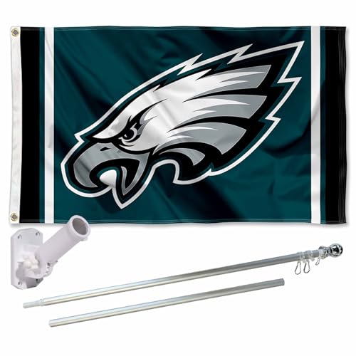 WinCraft Philadelphia Eagles Flag Pole and Bracket Kit