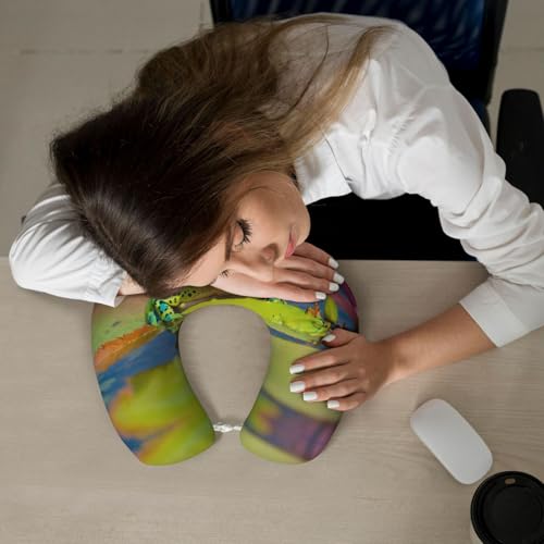 Almohada de espuma viscoelástica para viaje portátil miniatura 7