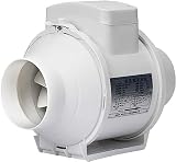 Ventilatore di scarico da 6 pollici Casa Bagno Toilette Cucina Ventilatore a basso rumore Aspiratore a parete Tubo di scarico