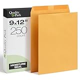 Quality Park 41465 Quality Park Catalog Envelopes, Heavyweight/Gummed, 9x12, 28lb, Kraft, 250/Box