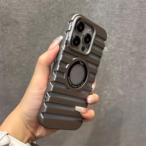 Coque de protection magnétique pour iPhone 15 gris mat