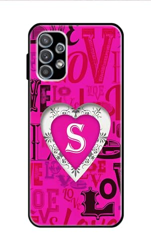 Image of Metal TPU Printed Back Cover for Samsung Galaxy A32 4G (Alphabet S -J1) 360 Degree Protection | Camera Protection -25092024(AR)