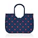 reisenthel loopshopper L frame OR3076 mixed dots red - Einkaufstasche mit 25l Volumen - wasserabweisend - B 46 x H 34,5 x T 25 cm - dunkelblau mit dunkelroten Punkten