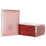 WiiGreen #2 100 PCS 9x11 Inch Metallic Bubble Mailers Padded Envelopes Bags with Peel and Seal for Gift, Packing and Shipping, Keep Safe and Protected, Rose Gold (Usable Size: 8x11 Inch)