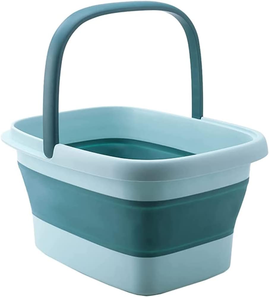 NCTHERESA Foot Massage Foot Bath Barrel Folding Water Bucket Bucket Multifunction Portable Fishing Retractable Basin Cleaning Tool Mop Buckets (Blue)