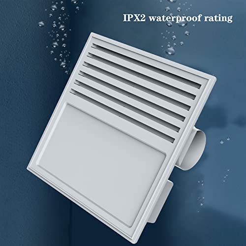 Ventilador con luz LED integrado para techo, ventilador silencioso de 30×30cm para baño con potente extracción y luz miniatura 3