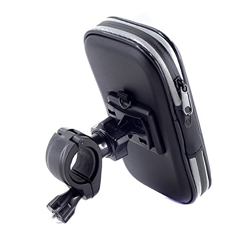 Soporte reflectante para manillar con rotación 360 y funda impermeable de moto 6