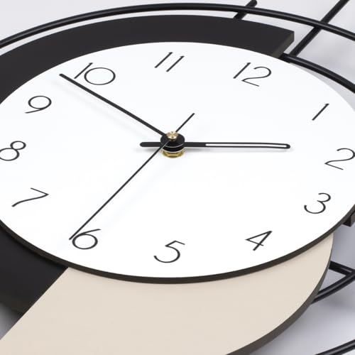 Horloge murale décorative moderne en bois noir haut de gamme