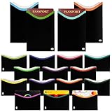 RFID Blocking Credit Card & Passport Sleeves (14 Long Side Credit Card & 4 Passport Protectors) – RFID Blocking Identity Theft Protection, Slim Design – Ideal for Travel and Everyday Use