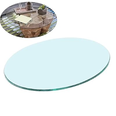 SAGIDAR Tempered Glass Round Table Top Round Table Top, 14IN 24IN 34IN 39IN, Glass Tops for Dining Room Table, Round Tempered Glass, Dining Coffee Dinner, Clear Glass Easy to Clean