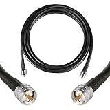 GEMEK 10ft CB Coax Cable, KMR400 Coaxial Cable, UHF PL259 Male to Male Low Loss CB Antenna Cables, 50 Ohm for HAM Radio, Antenna Analyzer, Dummy Load, SWR Meter