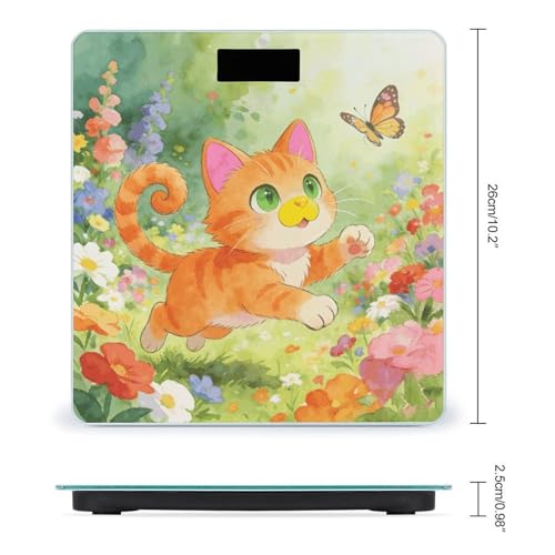 Báscula digital de baño para peso corporal smart naranja miniatura 2