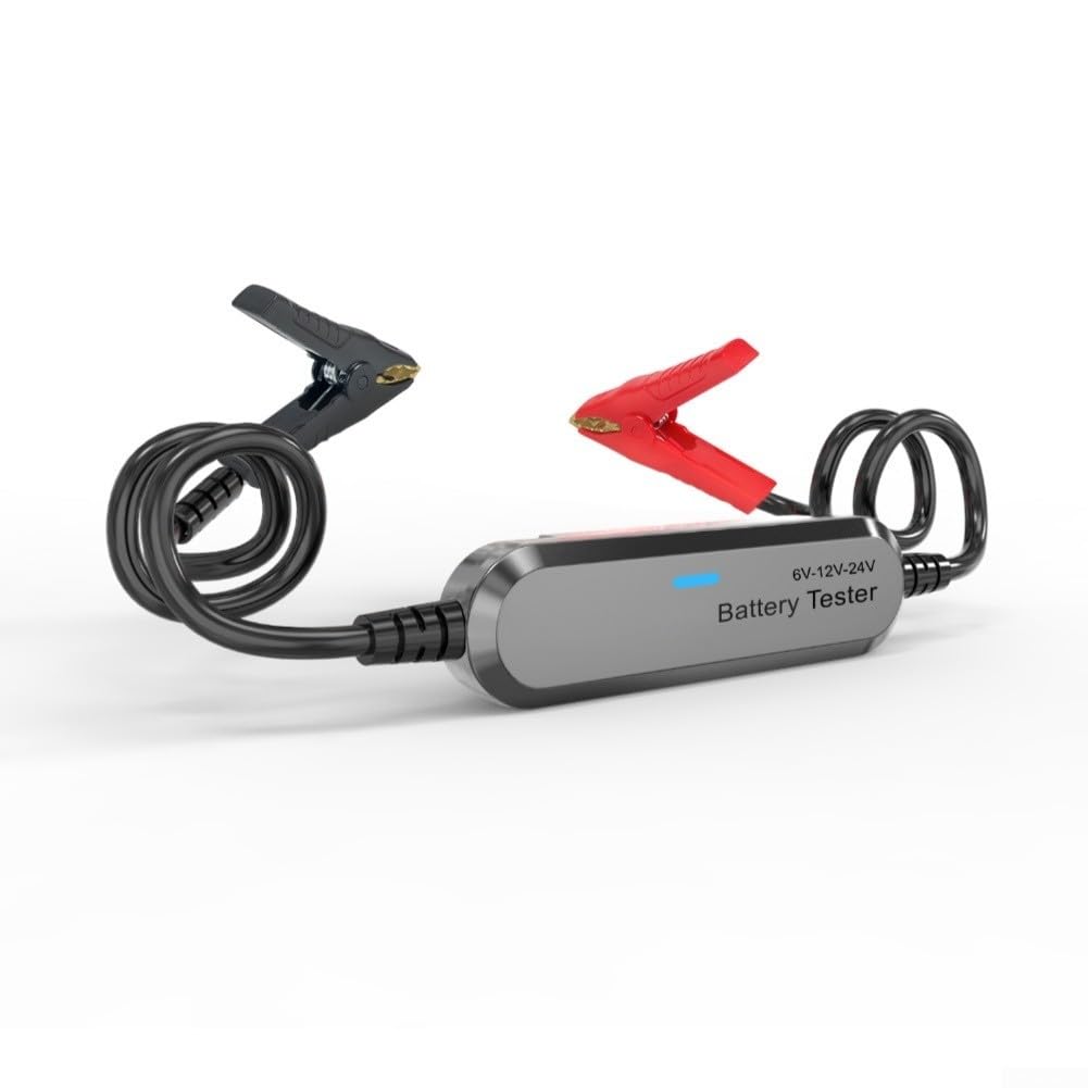 Tester wireless per batteria 6 V-24 V per gel Agm, strumento diagnostico con analisi Cca, per auto camion moto (nero)