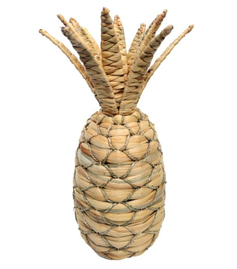 SIGNES GRIMALT Ananas Décoratif en Jacinthe d’Eau – Grand Objet Déco Naturel Style Bohème et Tropical – Décoration Intérieure Artisanale 52 cm