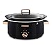 Tower T16019RG Slow Cooker Infinity con 3 Impostazioni di Cottura e Funzione Keep Warm per il Mantenimento del Calore, Elettrodomestici Cucina, 6,5 L, 270 W, Nero e Oro Rosa