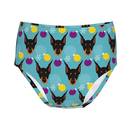 Cute Doberman Dog Girls' Underwear Soft Cotton Little Girls Panties Comfort Briefs