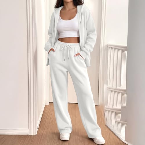 Matching Workout Sets for Women Zip Up Jacket Joggers Gym Sweatsuits - image 5