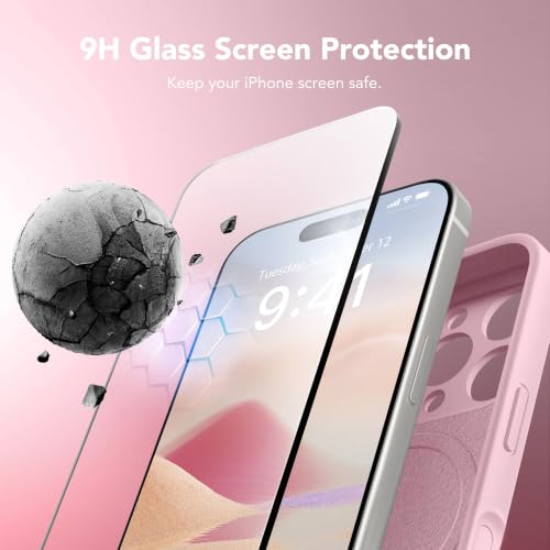 Image of Magnetic for iPhone 16 Pro Max Case Silicone Chalk Pink