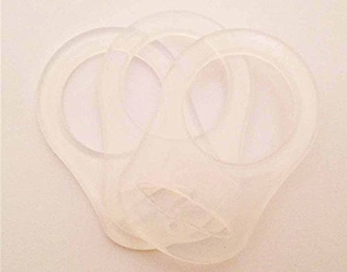 3 pcs MAM Ring Button Style Pacifier Adapter - Transparent