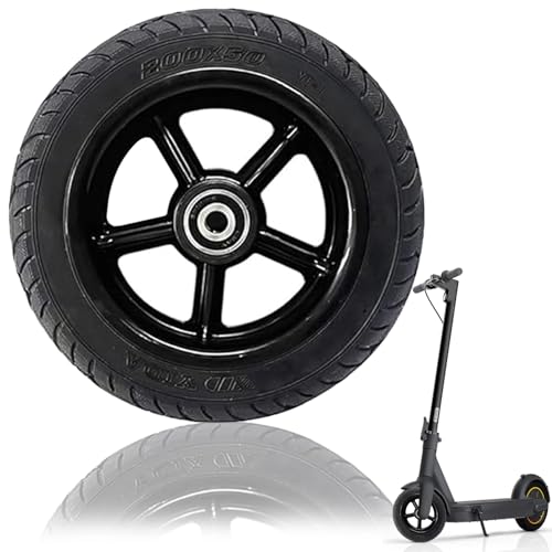 Kinfezlon 8 Zoll E Scooter Reifen 200×50 Voll Vorderrad Elektroroller Vollgummireifens mit Nabe Scooters-Reifen E Roller-Reifens Ersatzräder für-Scooter für Elektroroller Vorderrad Rollerreifen