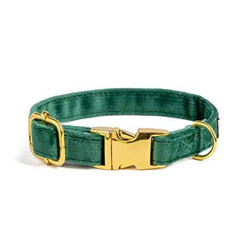 Fluffy Tailers Emerald Green Velvet Dog Collar Bowtie - Image 2