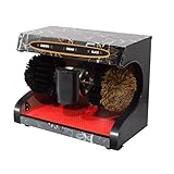 【Máquina automática】 Incluye sensor automático, funcionará de forma antomática cuando se acerquen los zapatos, al tocar la parte inferior del dispensador de esmalte, el aceite se liberará, luego podrá comenzar a pulir los zapatos.
