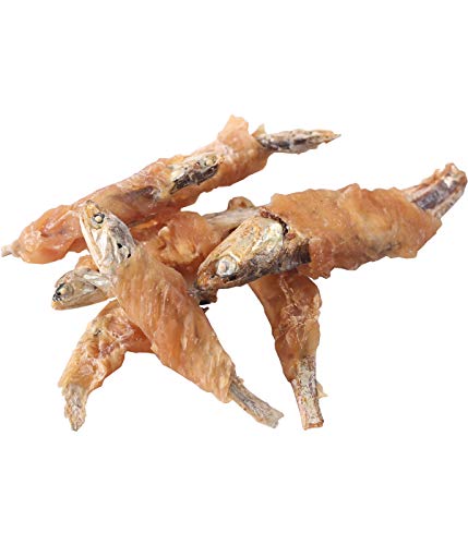 Dehner Premium Hundesnack, hochwertiges Leckerli getreidefrei, Kausnack für Hunde, Huhn / Fisch, 170 g