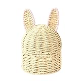 Orejas de Conejo Tejidas a Mano para Guardar Huevos de Pascua, Cuerda de Papel, Material de Almacenamiento (A, 26cm)