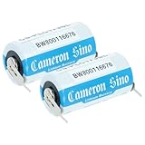 vhbw 2X batería Compatible con Panasonic BR-2/3AG with Weld Leg Controlador Lógico Programable (1450 mAh, Li-MnO2)