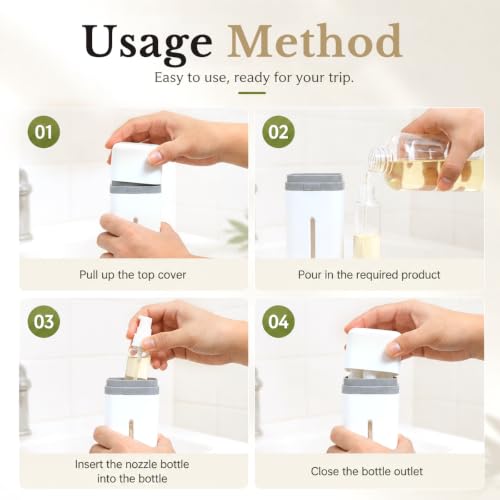 Image of MAYCREATE 4 in 1 Travel Bottle Kit for Toiletries Small Toiletry Containers