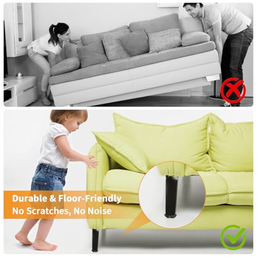 Vuxava Möbelrollen flach, 12 Stück - Kugelrollen für Schwerlast 300kg, 360° drehbar, klein, selbstklebend & Schraubenmontage, für Sofa, Schrank, Küchengeräte