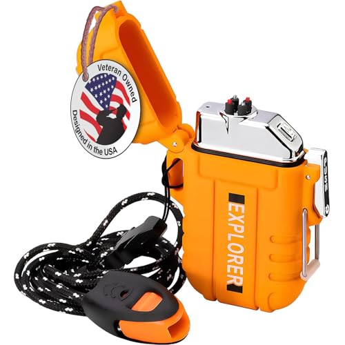 Encendedor eléctrico recargable USB ELK naranja miniatura 1