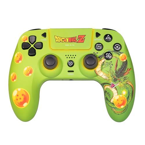 FRTEC – Mando Inalámbrico con Luz LED RGB Compatible con PC y PS4, Gamepad Bluetooth, Batería 950mAh, 10 horas de autonomía (Dragon Ball Shenron)