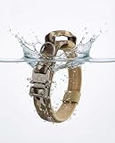 NovaTronic Tactical Dog Collar - Military-Grade Nylon with Metal Buckle & Handle, Adjustable for Large Strong Dogs (L, Khaki Camo) - Ideal for Training & Hiking