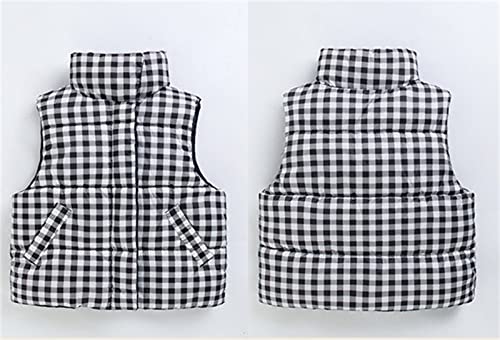 Casacos infantis meninos inverno crianças crianças bebês meninos meninas xadrez sem mangas inverno c