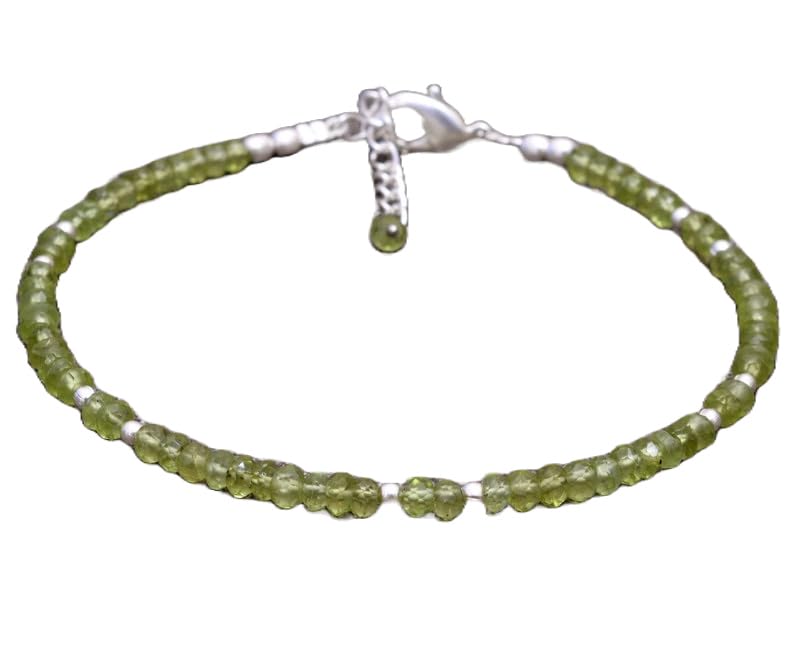 Bracelet dainty en pierres fines anti-ternissement pour peaux sensibles